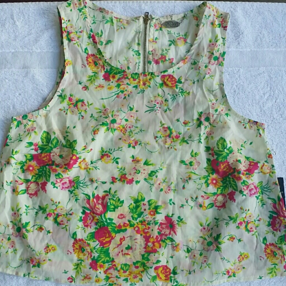 Small floral sleeveless blouse